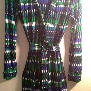 Calvin Klein multicolor wrap dress